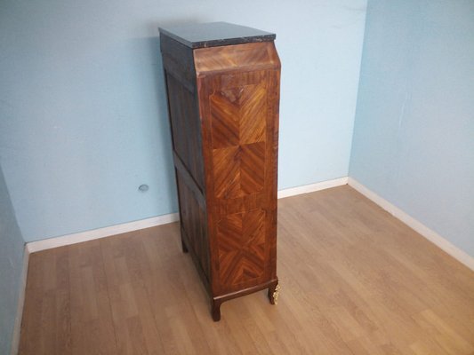 Antique Louis XVI French Secretaire with Brass Applique-BZF-1291851