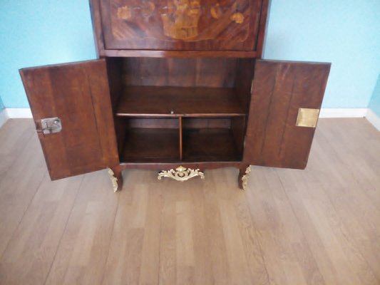 Antique Louis XVI French Secretaire with Brass Applique-BZF-1291851