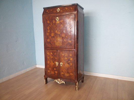 Antique Louis XVI French Secretaire with Brass Applique-BZF-1291851