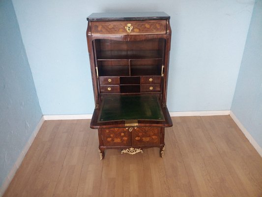 Antique Louis XVI French Secretaire with Brass Applique-BZF-1291851