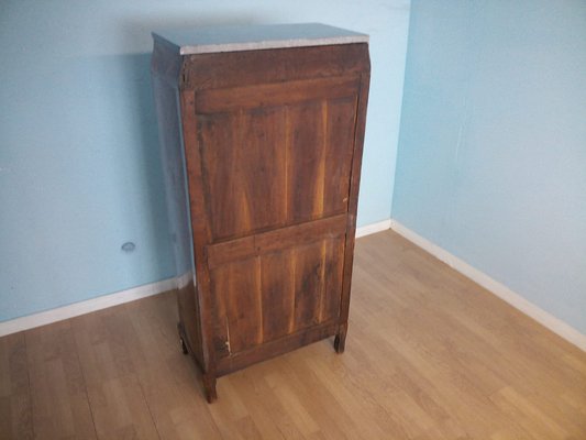 Antique Louis XVI French Secretaire with Brass Applique-BZF-1291851