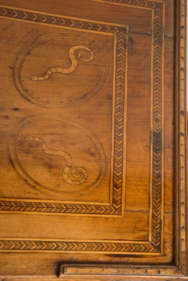 Antique Louis XVI Lombard Desk in Walnut with Maple Inlay Grafts, 18th Century-KKK-1749338