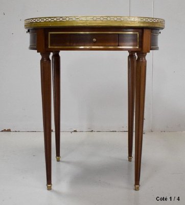 Antique Louis XVI Mahogany Bouillotte Side Table-RVK-728759