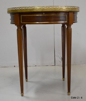 Antique Louis XVI Mahogany Bouillotte Side Table-RVK-728759