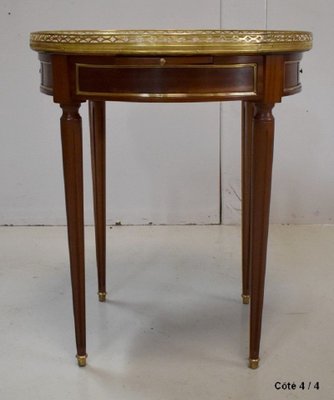 Antique Louis XVI Mahogany Bouillotte Side Table-RVK-728759