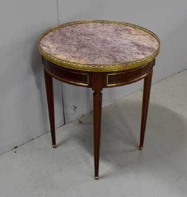 Antique Louis XVI Mahogany Bouillotte Side Table-RVK-728759