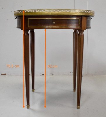 Antique Louis XVI Mahogany Bouillotte Side Table-RVK-728759