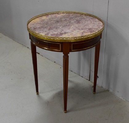 Antique Louis XVI Mahogany Bouillotte Side Table-RVK-728759