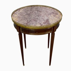 Antique Louis XVI Mahogany Bouillotte Side Table-RVK-728759