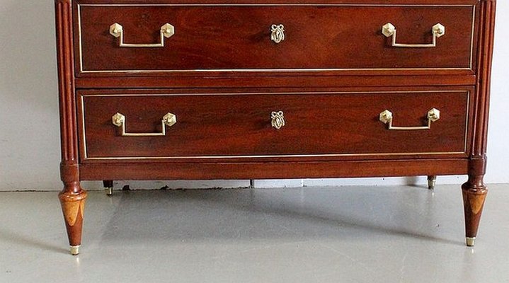 Antique Louis XVI Mahogany Chest of Drawers, Late 18th Century-RVK-885684