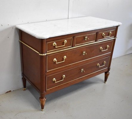 Antique Louis XVI Mahogany Chest of Drawers, Late 18th Century-RVK-885684