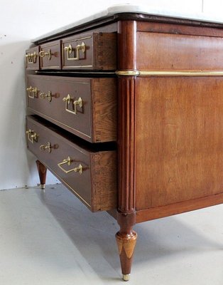 Antique Louis XVI Mahogany Chest of Drawers, Late 18th Century-RVK-885684