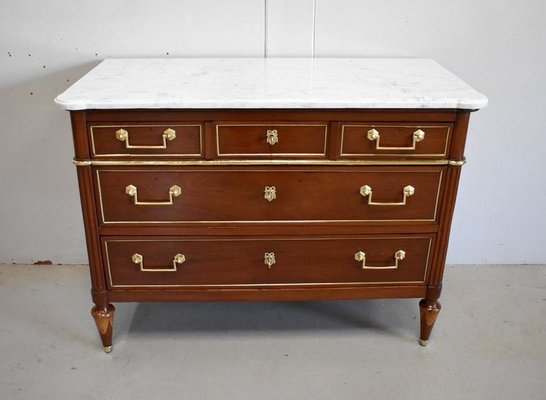 Antique Louis XVI Mahogany Chest of Drawers, Late 18th Century-RVK-885684