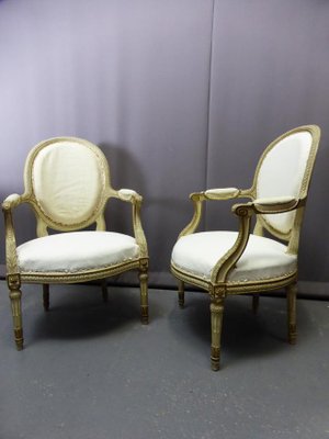 Antique Louis XVI Style Armchairs, Set of 2-WSV-605412