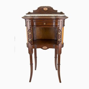 Antique Louis XVI Style Brass and Marble Cabinet-KEG-552884