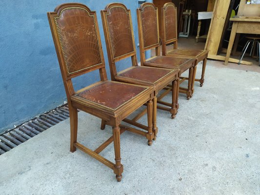 Antique Louis XVI Style Dining Chairs, Set of 4-EAD-736036