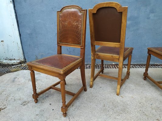 Antique Louis XVI Style Dining Chairs, Set of 4-EAD-736036