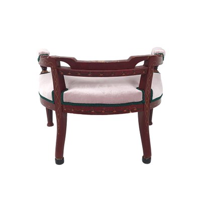 Antique Low Biedermeier Chair with Hindeloopen Paintwork-RY-1702528