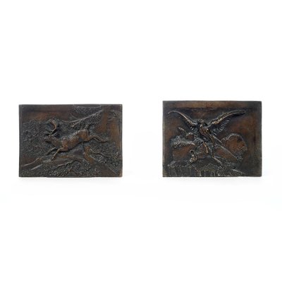 Antique Low Reliefs by Antoine-Louis Barye, Set of 2-NQ-690079