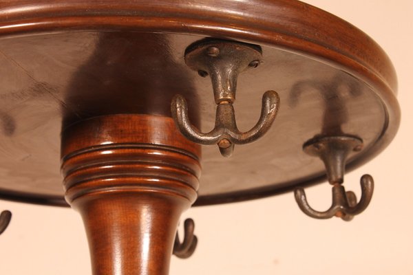 Antique Mahogany Coat Rack-HPU-1178342