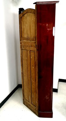 Antique Mahogany Corner Cabinet with Inlaid Intarsia-UWE-694644