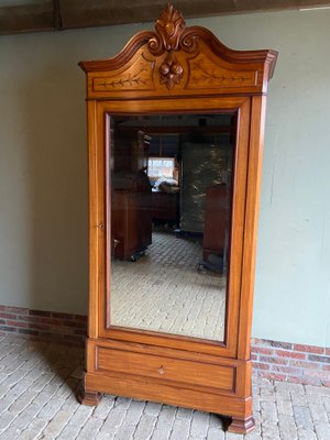 Antique Mahogany Louis Philippe Crest Cabinet, 1850s-GTG-1807417