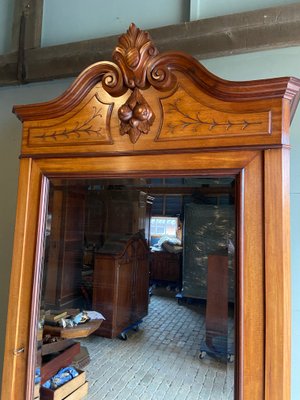 Antique Mahogany Louis Philippe Crest Cabinet, 1850s-GTG-1807417