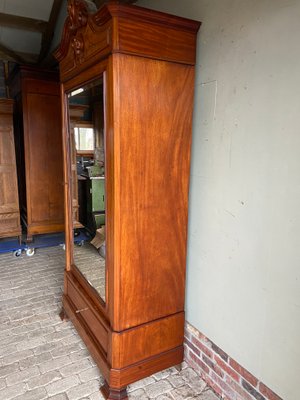 Antique Mahogany Louis Philippe Crest Cabinet, 1850s-GTG-1807417