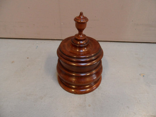 Antique Mahogany Tobacco Jar