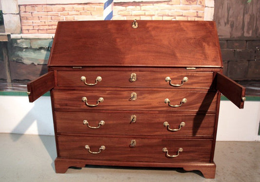 Antique Mahogany Veneer Secretaire