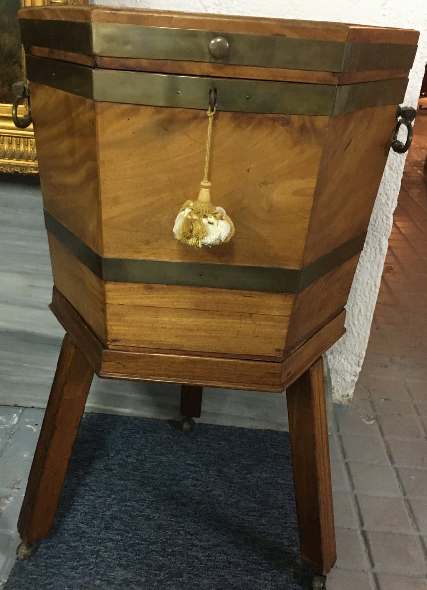 Antique Mahogany Wine Cooler on Stand, 1800s