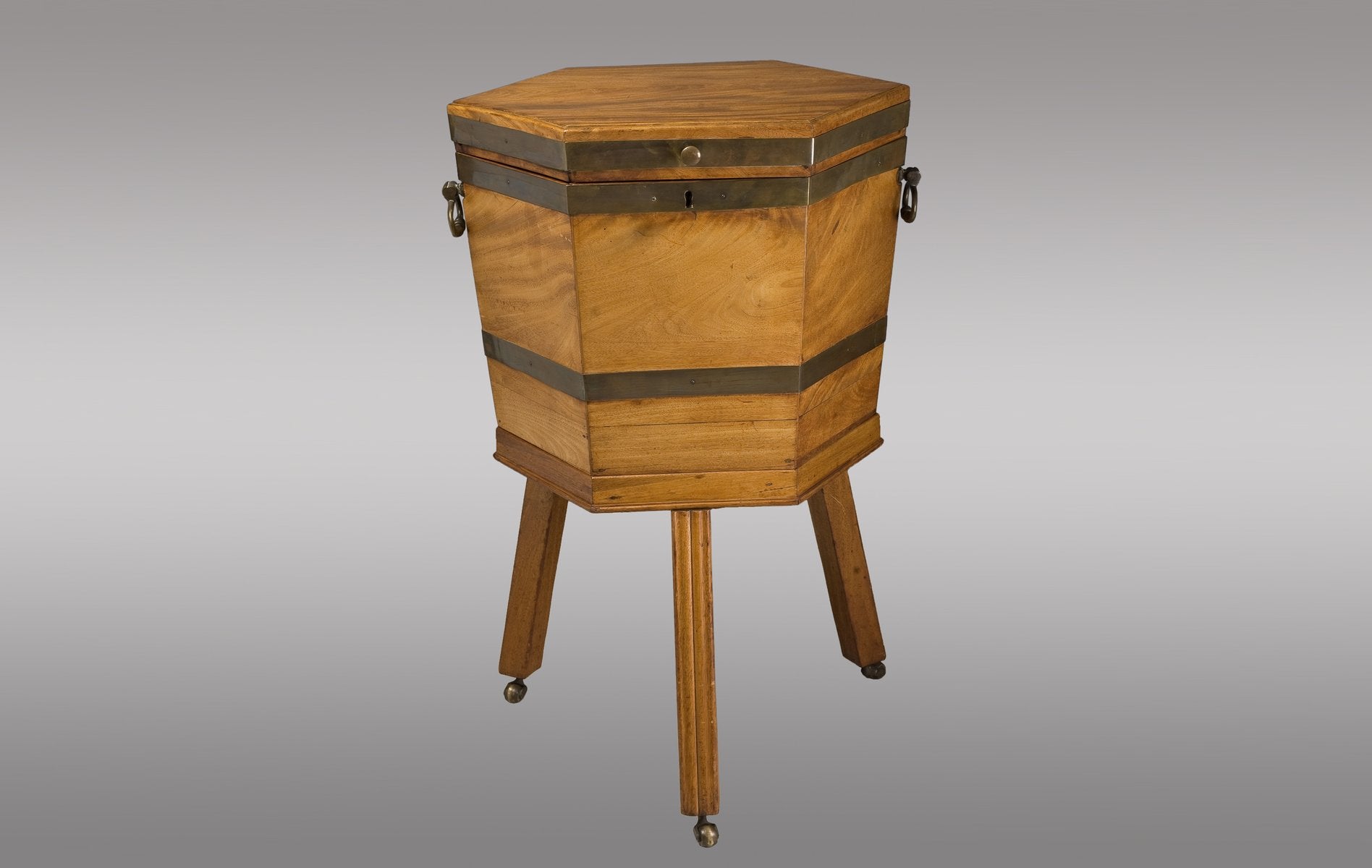 Antique Mahogany Wine Cooler on Stand, 1800s