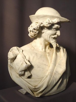 Antique Marble Sculpture by Benvenuti-WSV-605406