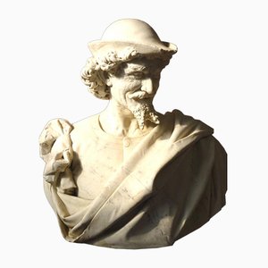 Antique Marble Sculpture by Benvenuti-WSV-605406