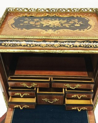 Antique Marquetry Children's Bureau Secretary-UCH-1224449