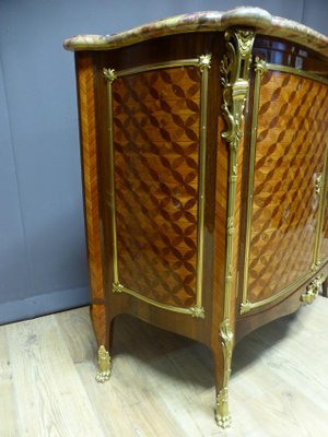 Antique Marquetry Sideboard-WSV-605301