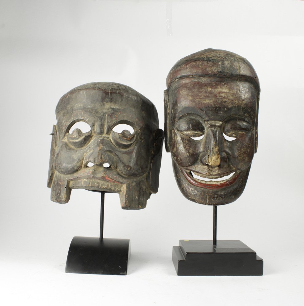 Antique Masks, South China, Set of 2