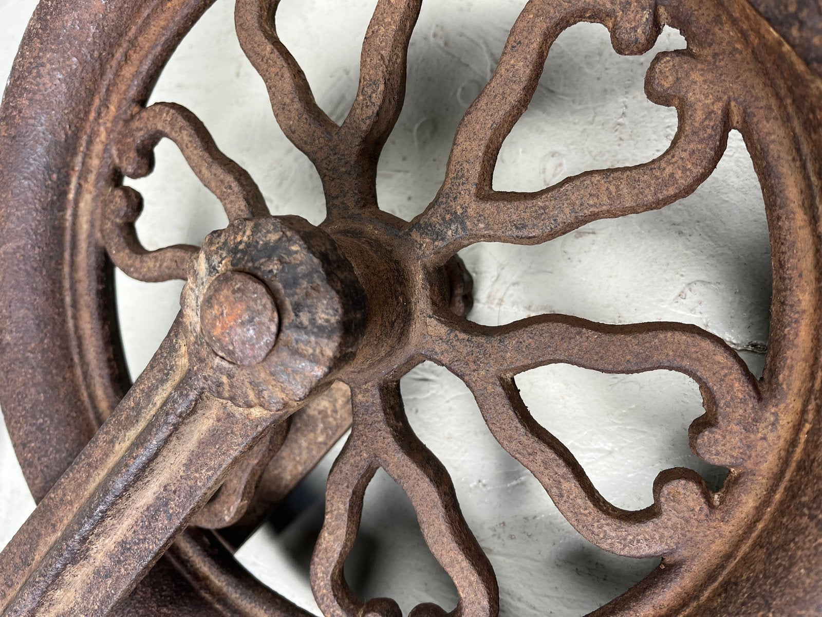 Antique Meiji Era Metal Pulley, Japan, 1890s