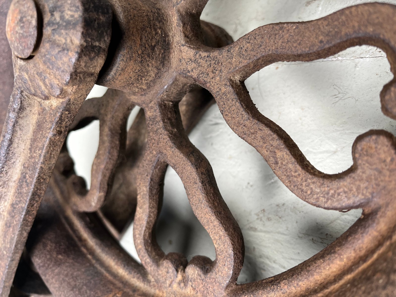 Antique Meiji Era Metal Pulley, Japan, 1890s