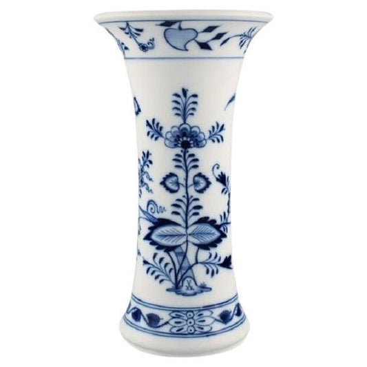 Antique Meissen Blue Onion Porcelain Vase, 1900s