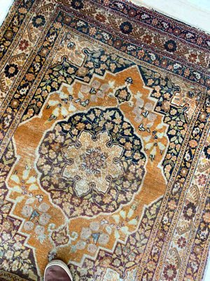 Antique Middle East Tabriz Hajalili Rug, 1880s-JZV-1170211