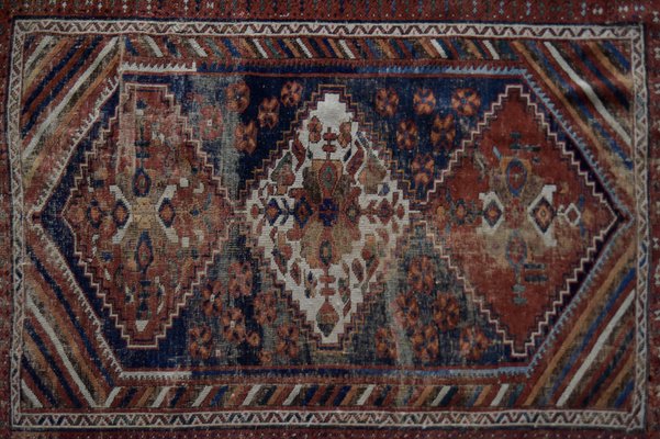 Antique Middle Eastern Hand-Woven Shiraz Rug, 1890s-ZAA-962609