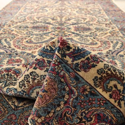 Antique Middle Eastern Kerman Laver Rug in Cotton & Wool-VMM-2023843