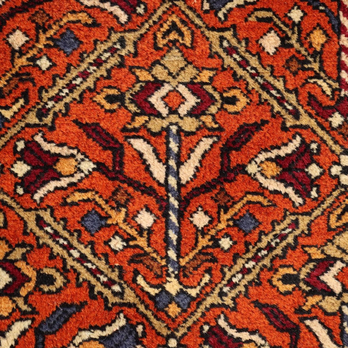 Antique Middle Eastern Rug in Cotton & Wool