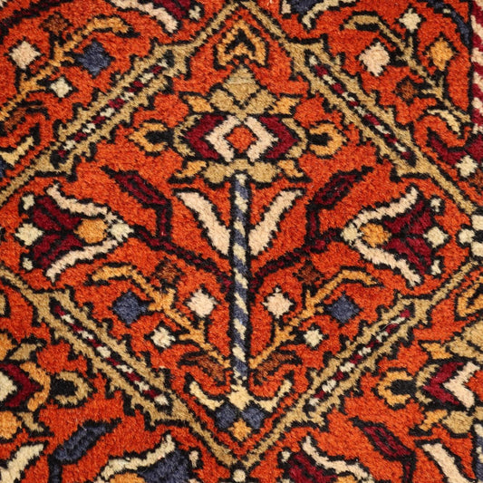 Antique Middle Eastern Rug in Cotton & Wool