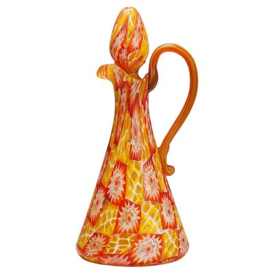 Antique Millefiori Jug with Handles from Fratelli Toso, 1920-KJP-1343304