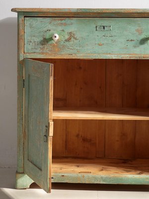 Antique Mint Green Two-Door Dresser, 1920s-ZNJ-1994790