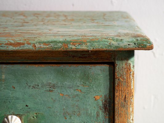 Antique Mint Green Two-Door Dresser, 1920s-ZNJ-1994790