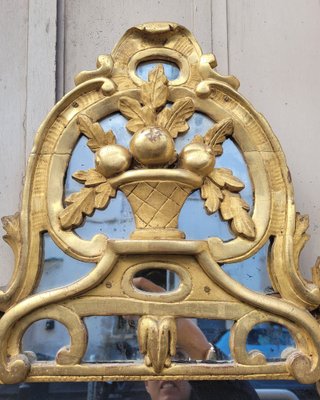 Antique Mirror in Gilded Wood, 1700s-SYQ-1775207