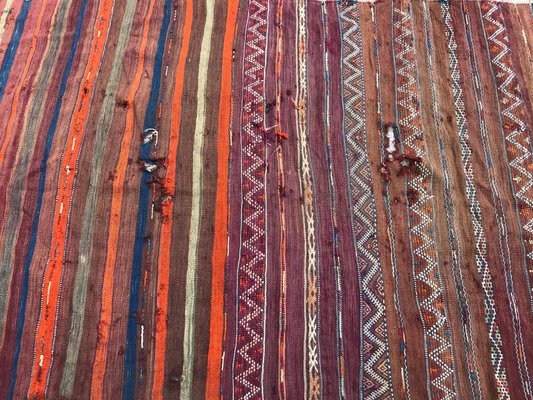 Antique Moroccan Distressed Kilim-YMM-1061909